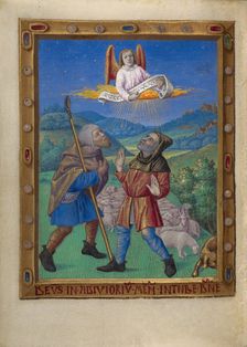 The Annunciation to the Shepherds; Book of Hours, about 1480-1490. Creator: Georges Trubert