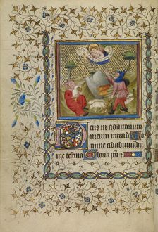 The Annunciation to the Shepherds; Book of Hours, about 1400-1410. Creator: Unknown