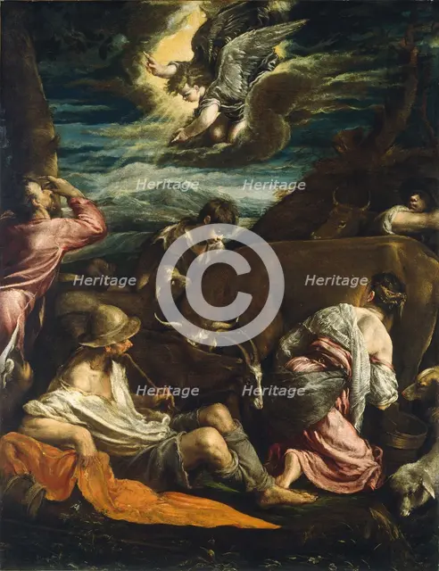 The Annunciation to the Shepherds, probably 1555/1560. Creator: Jacopo Bassano il vecchio.