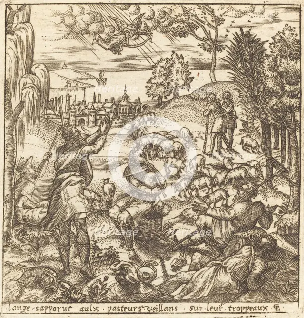 The Annunciation to the Shepherds, probably c. 1576/1580. Creator: Leonard Gaultier.
