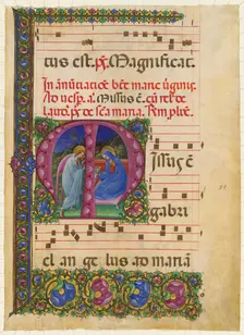 The Annunciation to the Virgin, 1450/1460. Creator: Belbello da Pavia