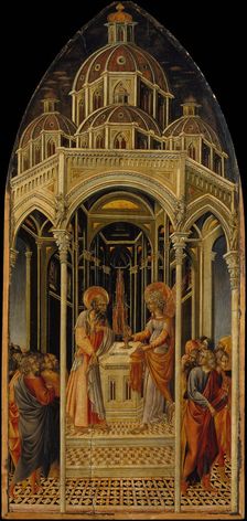 The Annunciation to Zacharias; (verso) The Angel of the Annunciation, ca. 1455-60. Creator: Giovanni di Paolo