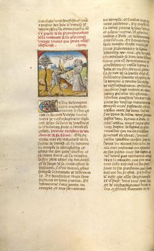 The Annunciation to Joachim; Miroir Historial, about 1475. Creator: Unknown