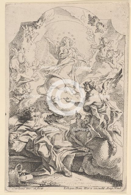 The Annunciation to Saint Joseph, 1725-75. Creator: Carlo Innocenzo Carloni.