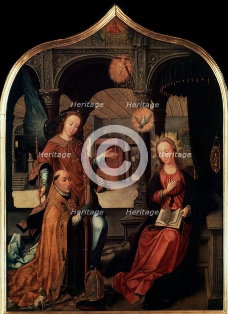'The Annunciation', (Triptych, Central panel), 1517.  Artist: Jean Bellegambe
