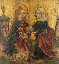 The Annunciation, Visitation to St Elizabeth, Saint Dorothy. Triptych Wing, between 1501-1533. Creator: Unknown