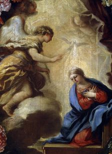 The Annunciation with Flowers (detail), 17th or early 18th century. Creator: Carlo Maratti