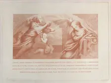 The Annunciation, with Gabriel at left and the Virgin at right, 1784. Creator: Bossi