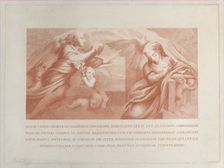 The Annunciation, with Gabriel at left and the Virgin at right, 1784. Creator: Bossi