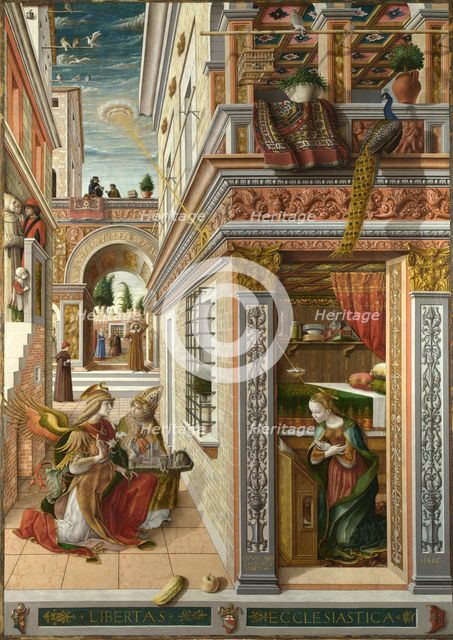 The Annunciation, with Saint Emidius, 1486. Artist: Crivelli, Carlo (c. 1435-c. 1495)