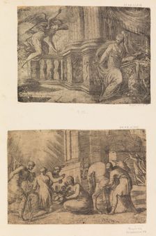 The Annunciation, Adoration of the Shepherds, after ca. 1552 (?). Creator: Andrea Schiavone