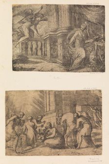 The Annunciation, Adoration of the Shepherds, after ca. 1552 (?). Creator: Andrea Schiavone