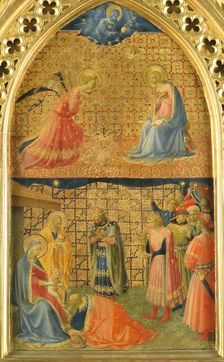 The Annunciation and The Adoration of the Magi, c. 1433-1434. Creator: Angelico, Fra Giovanni, da Fiesole (ca. 1400-1455)