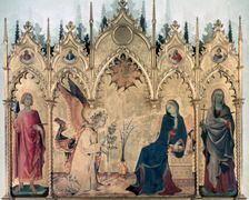 The Annunciation and Two Saints 1333. Artist: Simone Martini