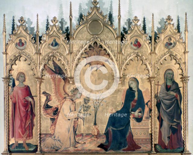 'The Annunciation and Two Saints', 1333. Artist: Simone Martini