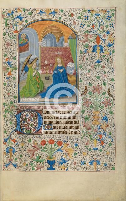The Annunciation; Arenberg Hours, early 1460s. Creator: Willem Vrelant.
