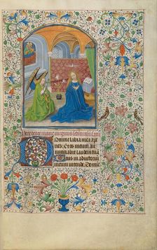 The Annunciation; Arenberg Hours, early 1460s. Creator: Willem Vrelant