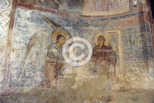 The Annunciation. Artist: Ancient Russian frescos  