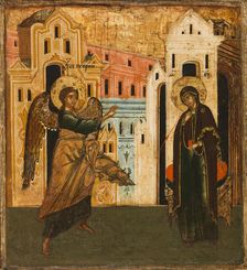 The Annunciation, between 1600 and 1625. Creator: Novgorod school