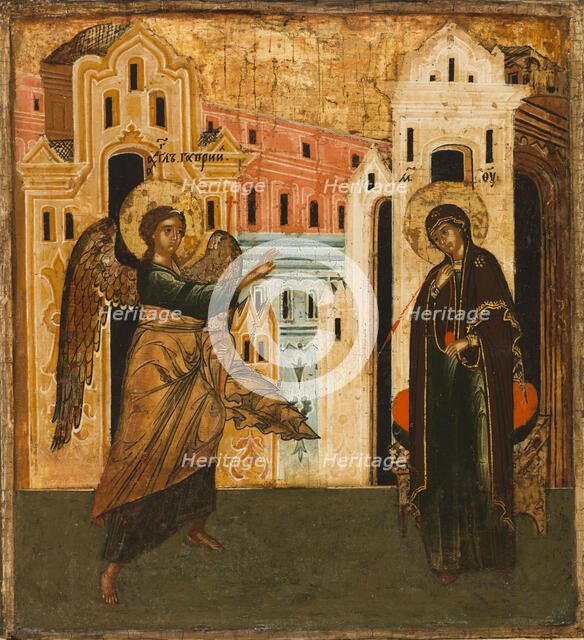 The Annunciation, between 1600 and 1625. Creator: Novgorod school.