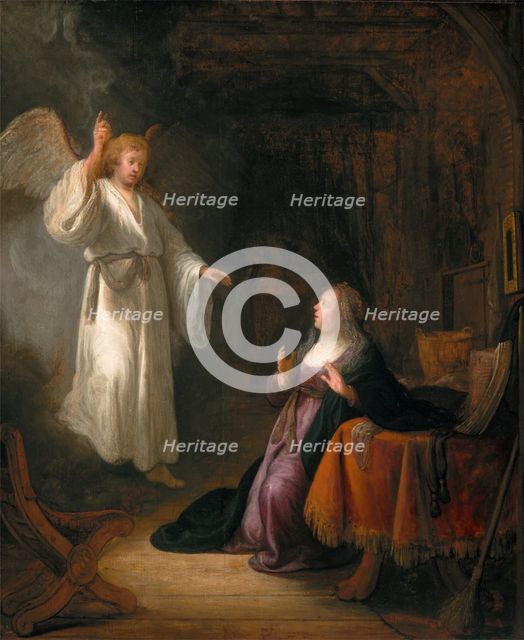 The Annunciation, between 1650 and 1655. Creator: School of Rembrandt Harmensz van Rijn.