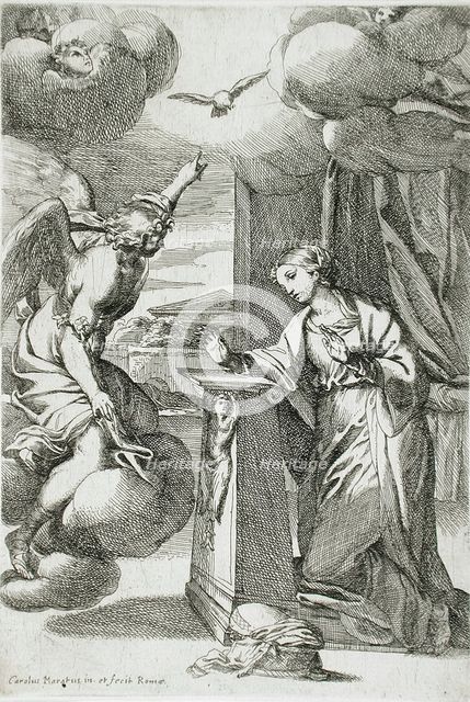 The Annunciation, between c1645 and c1650. Creator: Carlo Maratti.