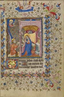 The Annunciation; Book of Hours, about 1400-1410. Creator: Unknown
