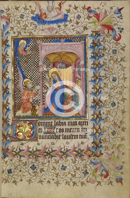 The Annunciation; Book of Hours, about 1400-1410. Creator: Unknown.