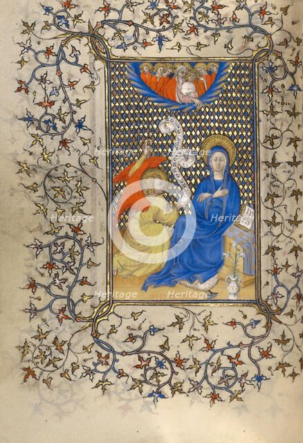 The Annunciation; Book of Hours, about 1410. Creator: Unknown.