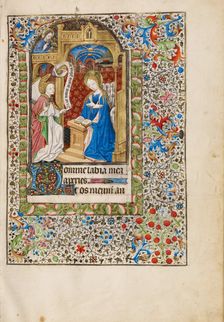 The Annunciation; Book of Hours, about 1440-1450. Creator: Workshop of the Bedford Master
