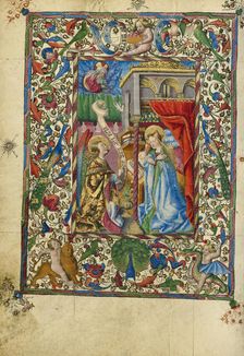 The Annunciation; Book of Hours, about 1460. Creator: Unknown