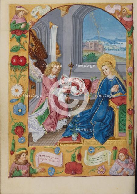 The Annunciation; Book of Hours, early 16th century. Creator: Unknown.