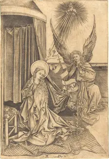The Annunciation, c. 1480/1490. Creator: Israhel van Meckenem