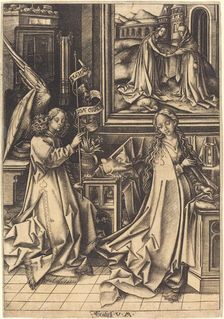 The Annunciation, c. 1490/1500. Creator: Israhel van Meckenem
