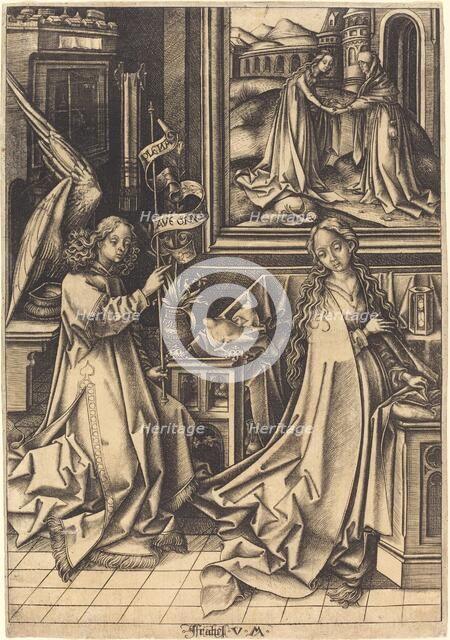 The Annunciation, c. 1490/1500. Creator: Israhel van Meckenem.