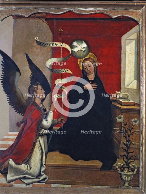 The Annunciation', c. 1520, work by Juan de Borgoña.