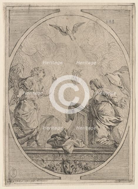 The Annunciation, c. 1730. Creator: Unknown.