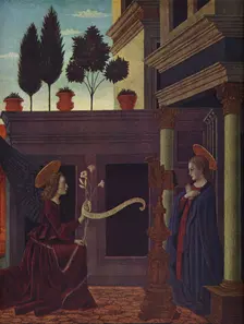 The Annunciation c1449-1454. Artist: Alesso Baldovinetti