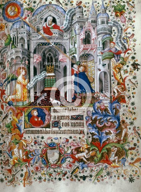 The Annunciation, c1407.  Creator: Master of the Brussels Initials.
