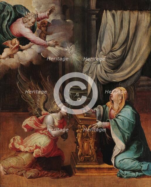 The Annunciation, c1545. Creator: Rubiales, Pedro de (c. 1511-c. 1560).