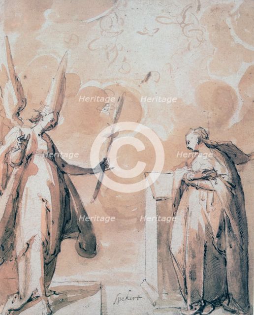 'The Annunciation', c1530-1577. Artist: Hans Speeckaert