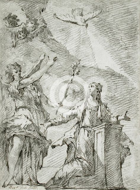 The Annunciation, c1740. Creator: Francesco Fontebasso.