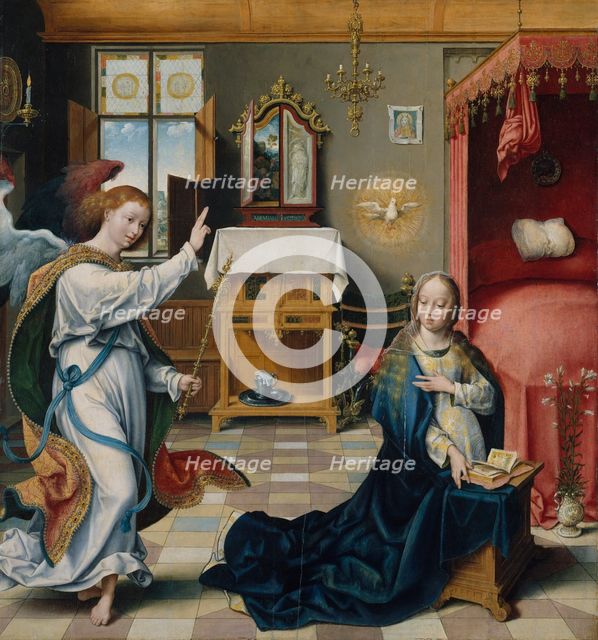 The Annunciation, ca. 1525. Creator: Joos van Cleve.