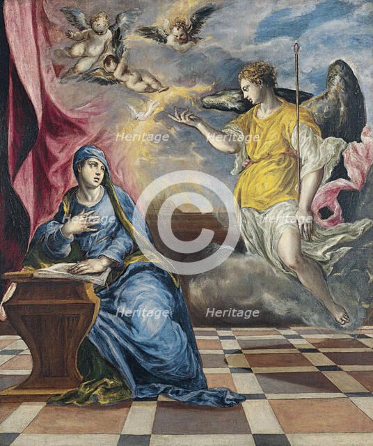 The Annunciation, ca 1576. Artist: El Greco, Dominico (1541-1614)