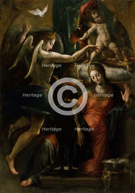 The Annunciation. Creator: Girolamo Mazzola Bedoli.