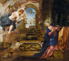 The Annunciation. Creator: Tintoretto, Jacopo (1518-1594)