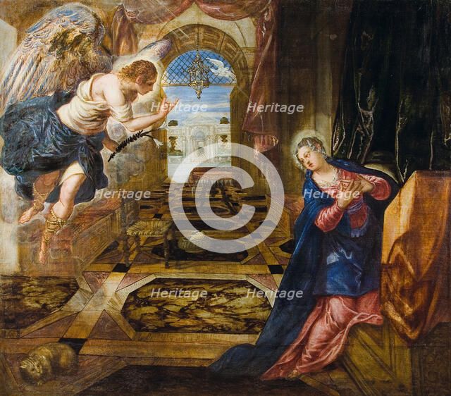 The Annunciation. Creator: Tintoretto, Jacopo (1518-1594).