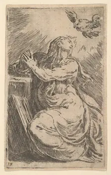 The Annunciation, early 16th century. Creator: Parmigianino