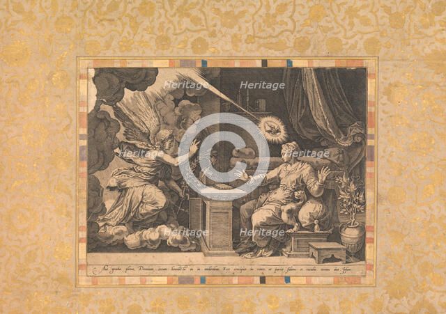 The Annunciation, Folio from the Bellini Album, ca. 1600. Creator: Unknown.