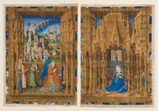 The Annunciation from the Hours of Charles of France, 1465. Creator: Master of Charles of France